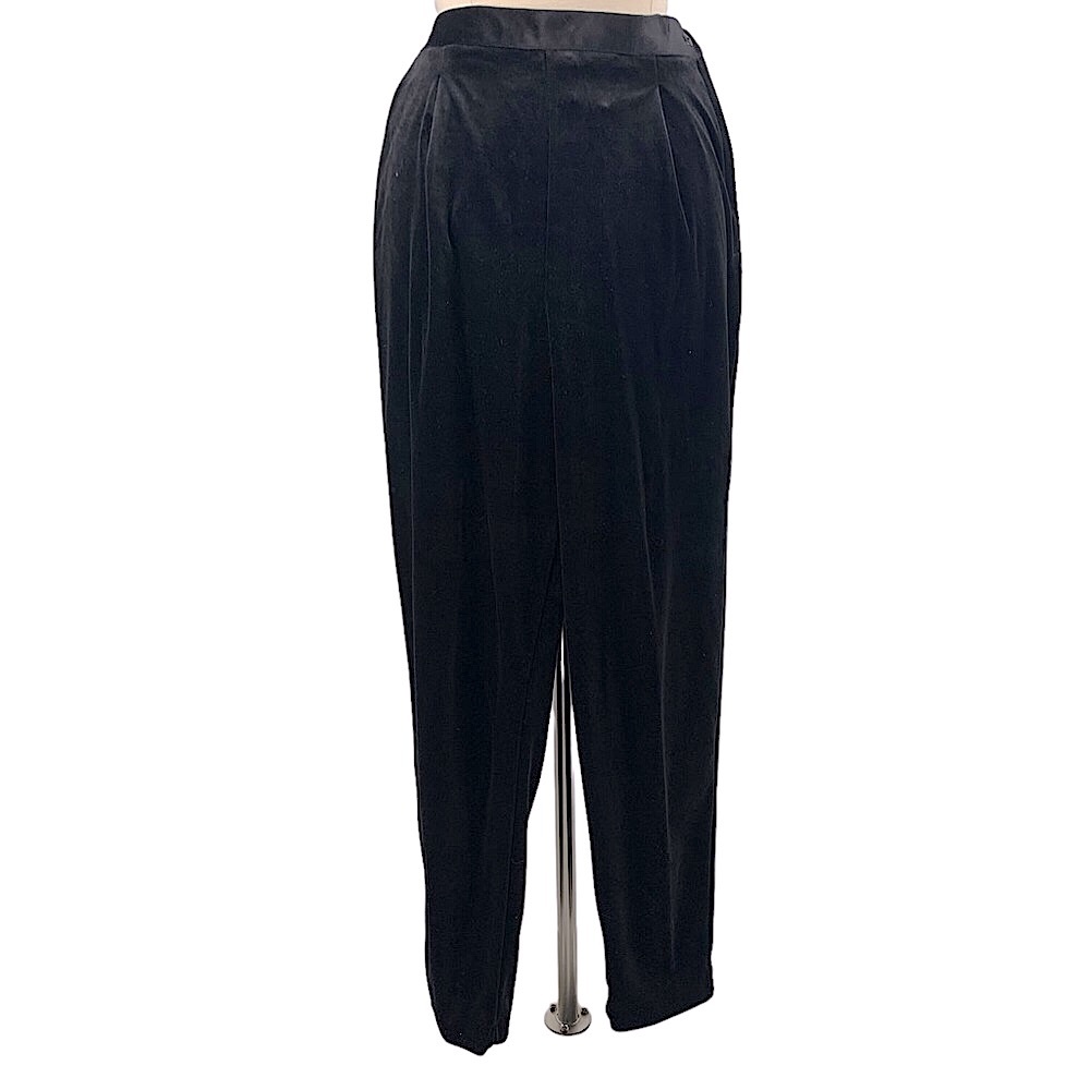First Option Black Velvet Pants Sz Large
